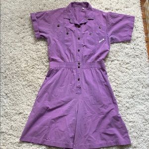 vintage Ideas lilac snapfront romper / jumpsuit M